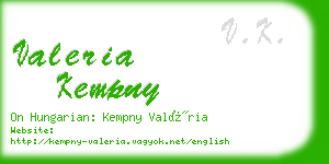 valeria kempny business card